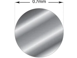 18ct White Gold Round Wire 0.70mm, 100% Recycled Gold