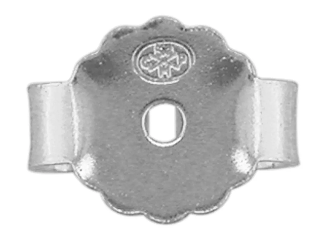 18ct White Gold Scroll Large, 100% Recycled Gold