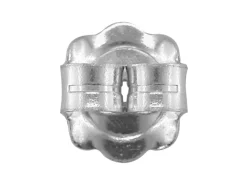 9ct White Gold Scroll Large With Fluted Edge, 100% Recycled Gold