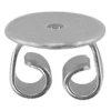 18ct White Gold Scroll On 6mm Domed Disc