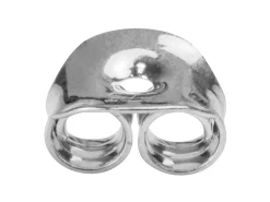 18ct White Gold Scroll Small