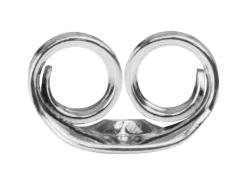 18ct White Gold Scroll Small