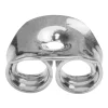 9ct White Gold Scroll Small With Fluted Edge