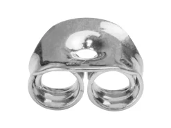9ct White Gold Scroll Small With Fluted Edge