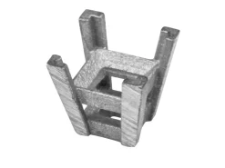 18ct White Gold Square Double Gallery 4 Claw Collet 25pts 4 V Claws