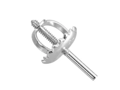 18ct White Gold Threaded French Wire And Scroll Heavyweight, 100% Recycled Gold