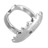 9ct White Gold Threaded Scroll Heavyweight, 100% Recycled Gold