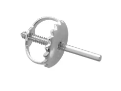 9ct White Gold Threaded Wire And Scroll Medium-weight, 100% Recycled Gold
