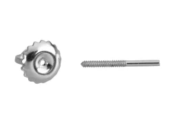 9ct White Gold Threaded Wire And Scroll Medium-weight, 100% Recycled Gold