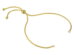 9ct Yellow Gold Adjustable Ball Clasp And Bracelet Component