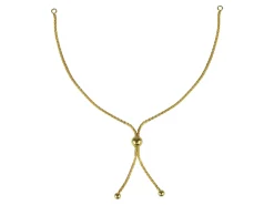 9ct Yellow Gold Adjustable Ball Clasp And Bracelet Component