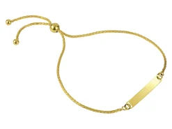 9ct Yellow Gold Adjustable Ball Clasp And Bracelet Component