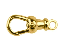 9ct Yellow Gold Albert 17mm Fixed Top Closed Eyelet