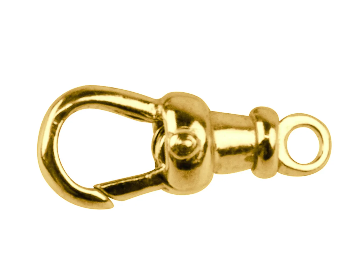 9ct Yellow Gold Albert 17mm Fixed Top Closed Eyelet