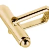 9ct Yellow Gold Assembled Cuff Link Fitting Round Bar With U Arm Plain