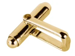9ct Yellow Gold Assembled Cuff Link Fitting Round Bar With U Arm Plain