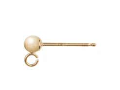9ct Yellow Gold Bead And Ring 4mm