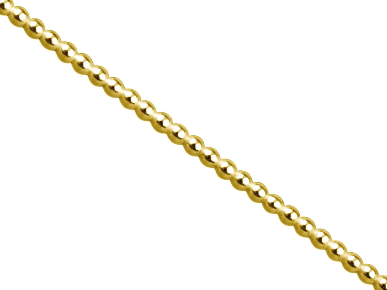 18ct Yellow Gold Beaded Wire 1.5mm