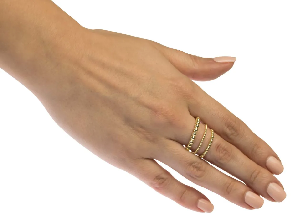 18ct Yellow Gold Beaded Wire 1.5mm