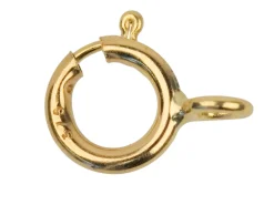 9ct Yellow Gold Bolt Ring Closed 7mm Lightweight