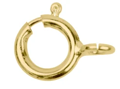 9ct Yellow Gold Bolt Ring Open 7mm Heavyweight