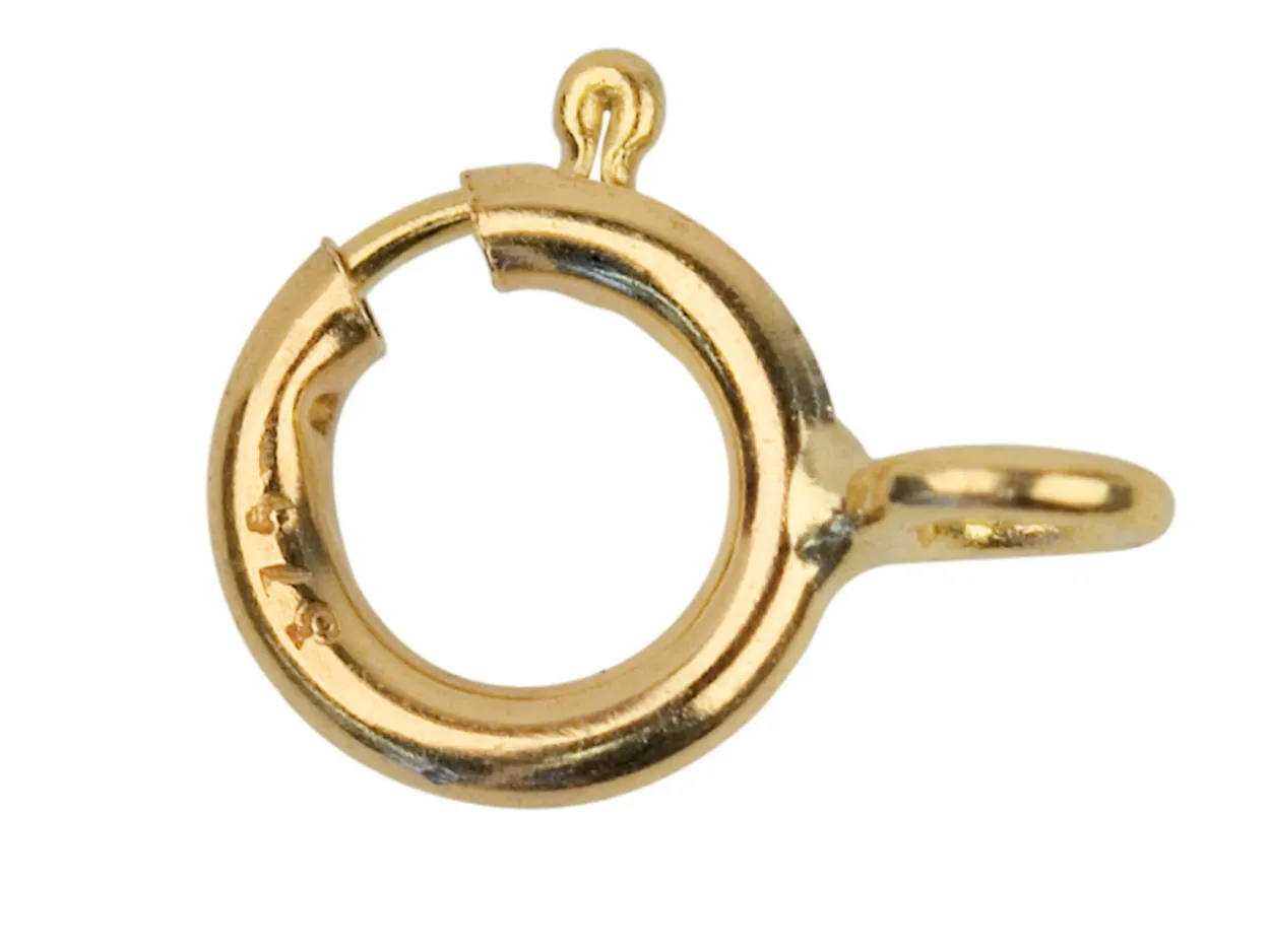 9ct Yellow Gold Bolt Rings Closed 5mm 530 Pack of 6 Lightweight