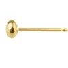 9ct Yellow Gold Button Stud 3mm