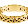 9ct Yellow Gold Celtic Band Ring 4mm Wide Hallmarked Size O