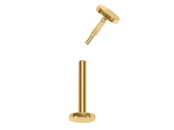 9ct Yellow Gold Circle Labret Post 3mm