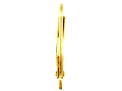 9ct Yellow Gold Continental Ear Wire, Plain, Style 17002-1