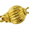 9ct Yellow Gold Corrugated Ball Clasp 7mm