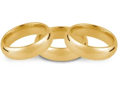 18ct Yellow Gold Court Wedding Ring 2.0mm, Size L, 2.5g Medium-weight, Hallmarked, Wall Thickness 1.55mm, 100% Recycled Gold