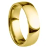 18ct Yellow Gold Court Wedding Ring 6.0mm, Size X, 4.85g Super Lightweight, Laser Hallmarked, Wall Thickness 2.0mm, 100% Recycled Gold