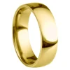 18ct Yellow Gold Court Wedding Ring 6.0mm, Size U, 4.62g Super Lightweight, Laser Hallmarked, Wall Thickness 2.0mm, 100% Recycled Gold