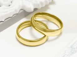 18ct Yellow Gold Court Wedding Ring 5.0mm, Size X, 3.86g Super Lightweight, Laser Hallmarked, Wall Thickness 1.8mm, 100% Recycled Gold