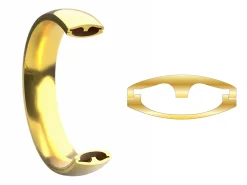 18ct Yellow Gold Court Wedding Ring 5.0mm, Size V, 3.74g Super Lightweight, Laser Hallmarked, Wall Thickness 1.8mm, 100% Recycled Gold