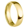 18ct Yellow Gold Court Wedding Ring 5.0mm, Size O, 3.32g Super Lightweight, Laser Hallmarked, Wall Thickness 1.8mm, 100% Recycled Gold