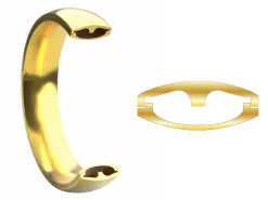18ct Yellow Gold Court Wedding Ring 5.0mm, Size L, 3.14g Super Lightweight, Laser Hallmarked, Wall Thickness 1.8mm, 100% Recycled Gold