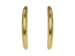 9ct Yellow Gold Crescent Hoop Earrings