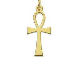 9ct Yellow Gold Cross, Medium Ankh No.25 Unhallmarked