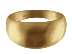 9ct Yellow Gold Domed Ring 4mm Head Height Hallmarked Widest Point 11mm Size U Plain Solid Back