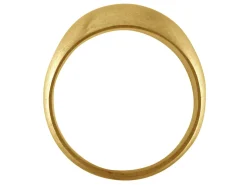 9ct Yellow Gold Domed Ring 4mm Head Height Hallmarked Widest Point 11mm Size U Plain Solid Back