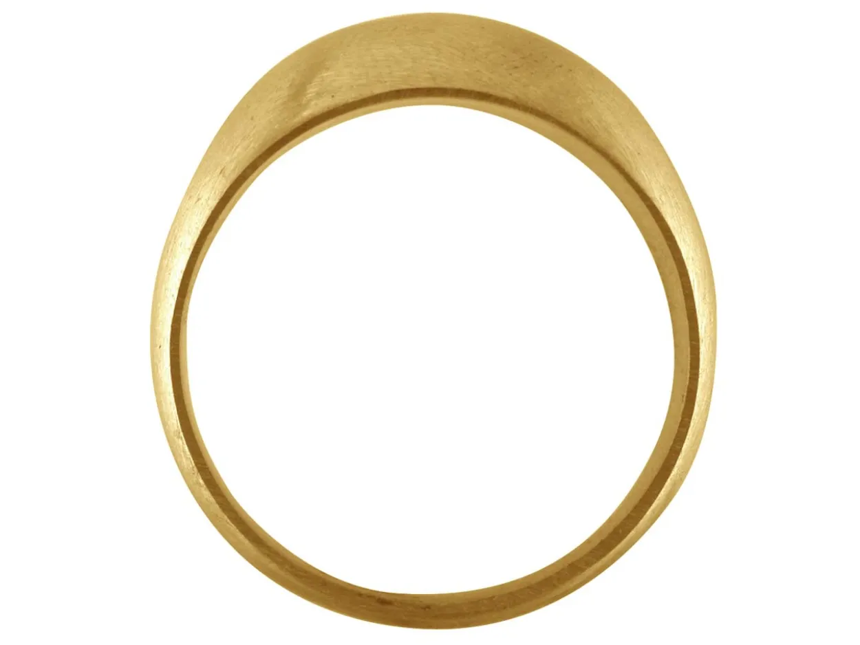 9ct Yellow Gold Domed Ring 4mm Head Height Hallmarked Widest Point 11mm Size U Plain Solid Back