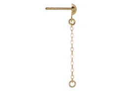 9ct Yellow Gold Dropper Earrings 28mm Pack of 2, 100% Recycled Gold