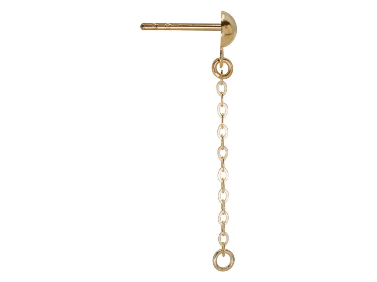 9ct Yellow Gold Dropper Earrings 28mm Pack of 2, 100% Recycled Gold