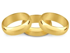 9ct Yellow Gold D Shape Wedding Ring 3.0mm, Size P, 2.9g Heavyweight, Hallmarked, Wall Thickness 1.61mm, 100% Recycled Gold