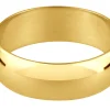 18ct Yellow Gold D Shape Wedding Ring 2.0mm, Size L, 1.5g Lightweight, Hallmarked, Wall Thickness 0.94mm, 100% Recycled Gold