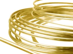 9ct Yellow Gold D Shape Wire 6.00mm X 1.40mm, 100% Recycled Gold