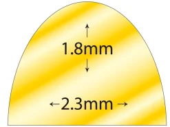 18ct Yellow Gold D Shape Wire 2.30mm X 1.80mm, 100% Recycled Gold