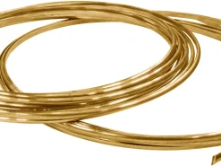 18ct Yellow Gold D Shape Wire 5.10mm X 1.25mm, 100% Recycled Gold